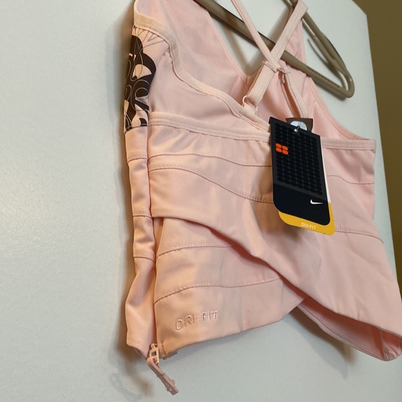 Nike Dryfit cropped cross back tank top US XS pink NWT - Picture 4 of 5